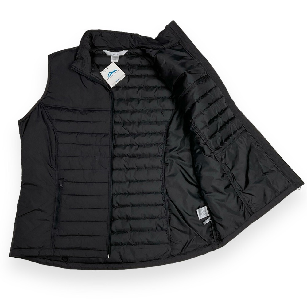 Tri Mountain Vest Mens 2XL Adult Black Quilted Windbreaker Zip Pockets NWT - Picture 5 of 9
